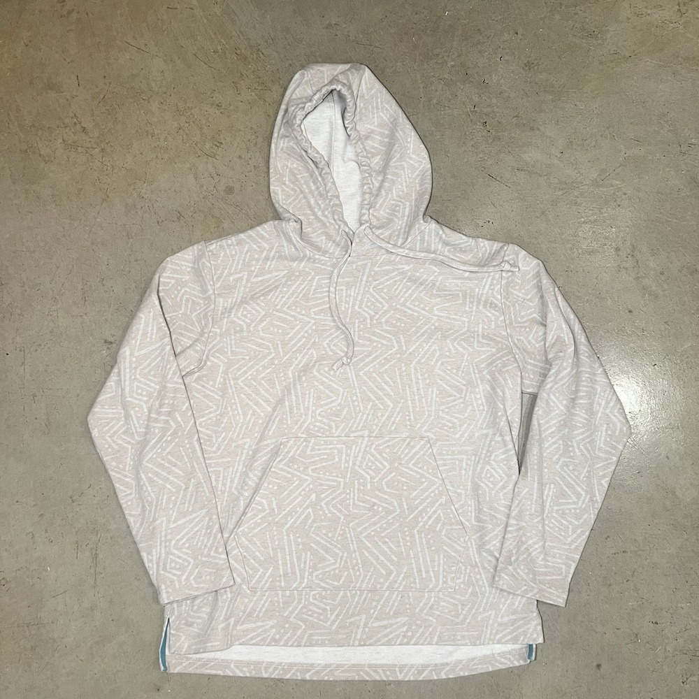 Chubbies Hoodie Mens Medium Fleece Long Sleeve Geometric Pastel Beige Pullover